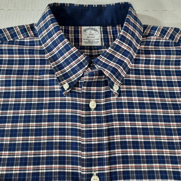 Brooks Brothers Regent Supima Long Sleeve Plaid Shirt Logo - Picture 6 of 8